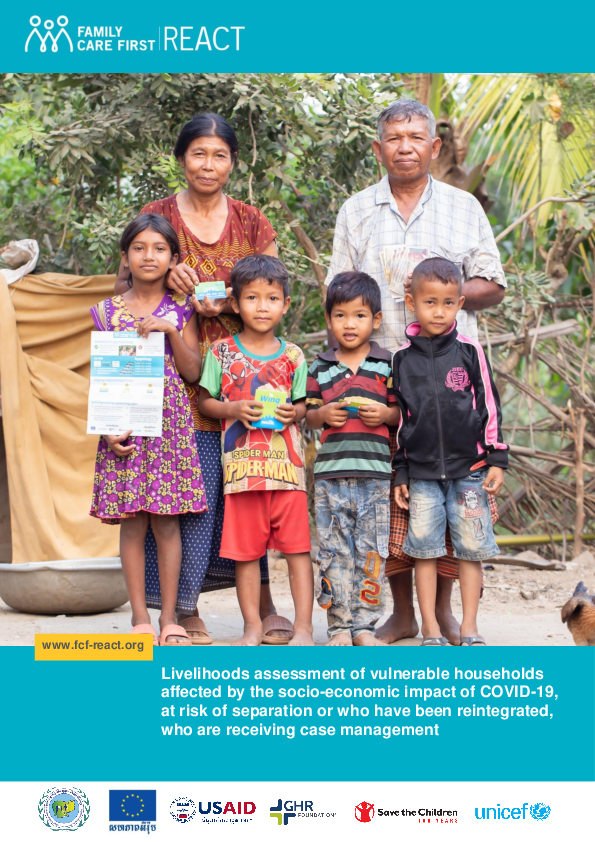 Livelihoods Assessment of Vulnerable Households Affected by the Socio-economic Impact of COVID-19